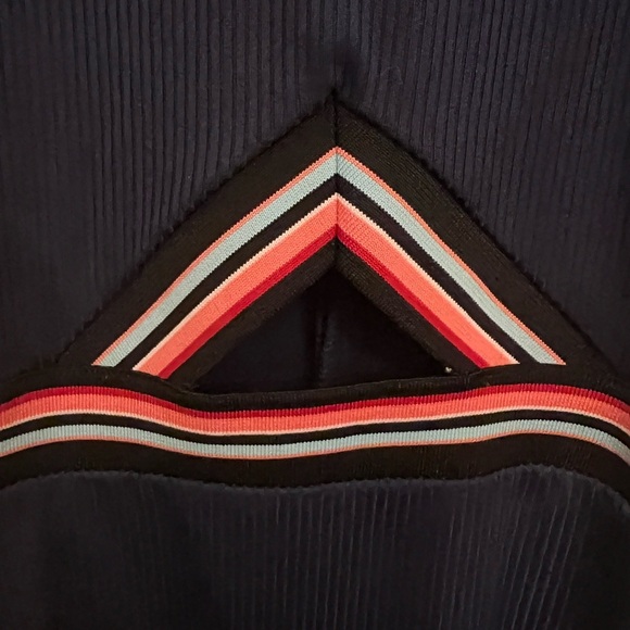 Chic Navy Athletic Sleeveless Dress with Striped Details by Baleaf Size Small - Picture 5 of 7